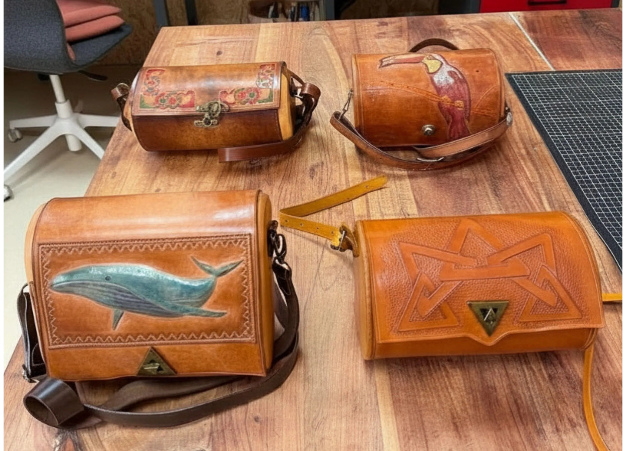Créations en cuir de l'atelier